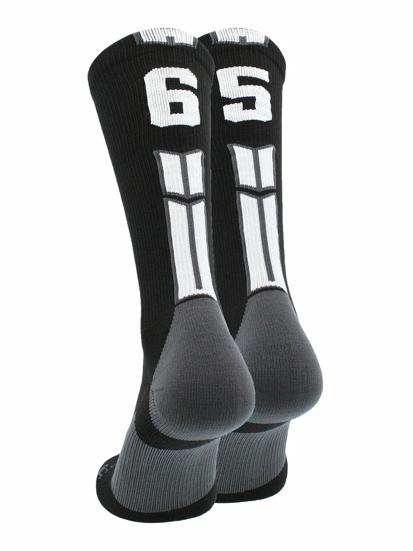 Buy โญ MadSportsStuff Black Player ID Custom Number Crew ๐งฆ Socks For ๐ Basketball Lacrosse Volleyball Boys And ๐ง Girls ๐ 14 MadSportsStuff Black Player ID Custom Number Crew Socks For Basketball Lacrosse Volleyball Boys And Girls