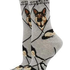 WHD Crazy Socks - Crew German Shepherd Socks For Women Gift For Dog Lovers