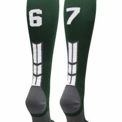 Hot Sale โ๏ธ MadSportsStuff Dark Green Player ID Custom Number Over The Calf ๐งฆ Socks For ๐ฅ Softball โพ Baseball Football Boys And ๐ง Girls ๐ 118 MadSportsStuff Dark Green Player ID Custom Number Over The Calf Socks For Softball Baseball Football Boys And Girls