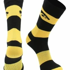 TCK Iowa Hawkeyes Socks Game Day Striped Crew Socks All Schools
