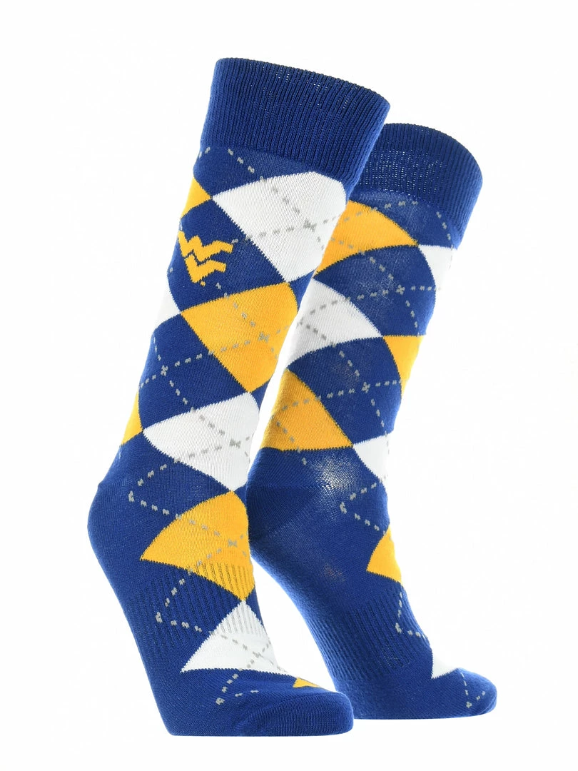 Best deal ๐คฉ TCK West Virginia Mountaineers Argyle ๐ Dress ๐งฆ Socks NCAA Fanwear Crew Length All Schools ๐ฏ 4 TCK West Virginia Mountaineers Argyle Dress Socks NCAA Fanwear Crew Length All Schools