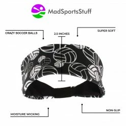 MadSportsStuff Headbands Crazy Volleyball Headband With Volleyball Logos