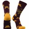 TCK Minnesota Golden Gophers Socks Crew Length Sock Mayhem All Schools