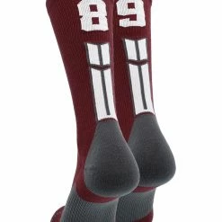 Best deal ๐คฉ MadSportsStuff Maroon Player ID Custom Number Crew ๐งฆ Socks For ๐ Basketball Lacrosse Volleyball Boys And ๐ง Girls ๐งจ 144 MadSportsStuff Maroon Player ID Custom Number Crew Socks For Basketball Lacrosse Volleyball Boys And Girls