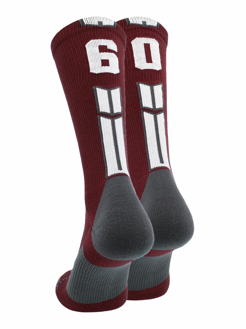 Best deal ๐คฉ MadSportsStuff Maroon Player ID Custom Number Crew ๐งฆ Socks For ๐ Basketball Lacrosse Volleyball Boys And ๐ง Girls ๐งจ 19 MadSportsStuff Maroon Player ID Custom Number Crew Socks For Basketball Lacrosse Volleyball Boys And Girls
