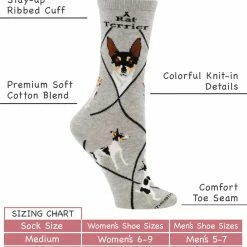 Buy ๐ WHD Rat Terrier ๐งฆ Socks For ๐ฉ Women Gift For ๐ Dog Lovers Crazy ๐งฆ Socks - Crew ๐ 6 WHD Rat Terrier Socks For Women Gift For Dog Lovers Crazy Socks - Crew