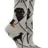 WHD Crazy Socks - Crew Black Lab Socks For Women Gift For Dog Lovers