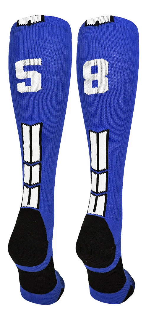 Wholesale ๐ MadSportsStuff โพ Baseball ๐งฆ Socks Royal Player ID Custom Number Over The Calf ๐งฆ Socks For ๐ฅ Softball โพ Baseball Football Boys And ๐ง Girls ๐ 22 MadSportsStuff Baseball Socks Royal Player ID Custom Number Over The Calf Socks For Softball Baseball Football Boys And Girls