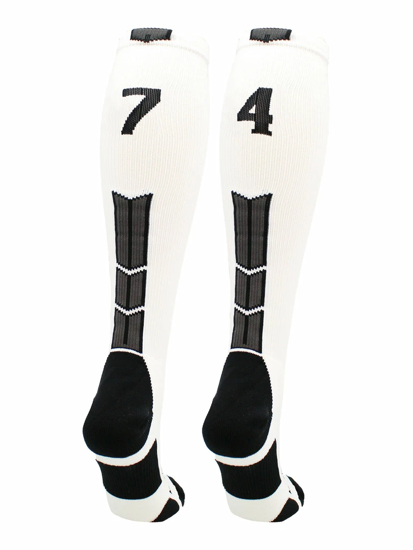 Best Sale โจ MadSportsStuff ๐ฅ Softball ๐งฆ Socks White Player ID Custom Number Over The Calf ๐งฆ Socks For ๐ฅ Softball โพ Baseball Football Boys And ๐ง Girls ๐งจ 30 MadSportsStuff Softball Socks White Player ID Custom Number Over The Calf Socks For Softball Baseball Football Boys And Girls