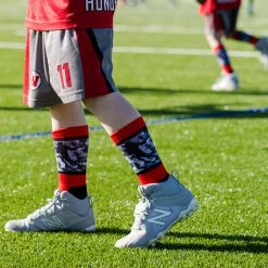 Discount ✔️ MadSportsStuff Lacrosse 🧦 Socks With Player On Camo Background Crew 🧦 Socks (multiple Colors) ✔️ 15 MadSportsStuff Lacrosse Socks With Player On Camo Background Crew Socks (multiple Colors)