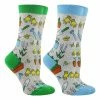 WHD Crazy Socks - Crew Garden Tools Socks For Women - Gardeners Gift - 2-Pack