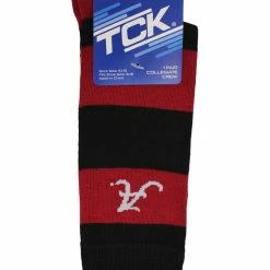 TCK All Schools Alabama Crimson Tide Socks Game Day Striped Crew Socks