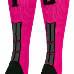 Best Sale ๐ MadSportsStuff โพ Baseball ๐งฆ Socks Neon Pink And Black Player ID Custom Number Over The Calf ๐งฆ Socks For ๐ฅ Softball โพ Baseball Football Boys And ๐ง Girls โจ 166 MadSportsStuff Baseball Socks Neon Pink And Black Player ID Custom Number Over The Calf Socks For Softball Baseball Football Boys And Girls