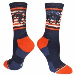 MadSportsStuff USA Flag Fighting Wrestlers Athletic Crew Socks Wrestling Socks