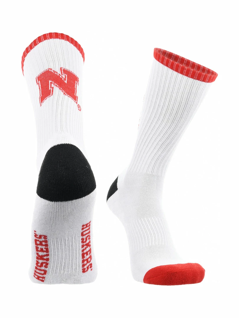 Flash Sale ๐ TCK Nebraska Cornhuskers ๐งฆ Socks Basic Crew White ๐งฆ Socks All Schools ๐คฉ 1 TCK Nebraska Cornhuskers Socks Basic Crew White Socks All Schools