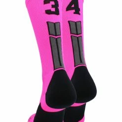 Best deal ๐ฏ MadSportsStuff Neon Pink And Black Player ID Custom Number Crew ๐งฆ Socks For ๐ Basketball Lacrosse Volleyball Boys And ๐ง Girls ๐คฉ 199 MadSportsStuff Neon Pink And Black Player ID Custom Number Crew Socks For Basketball Lacrosse Volleyball Boys And Girls