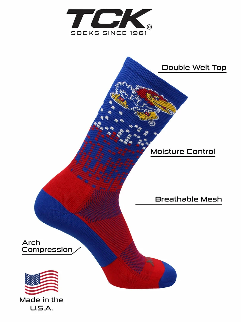 Flash Sale ๐ฏ TCK Kansas Jayhawks ๐งฆ Socks Downtown Crew ๐ 4 TCK Kansas Jayhawks Socks Downtown Crew