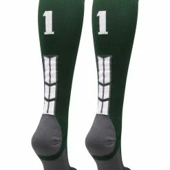 Hot Sale โ๏ธ MadSportsStuff Dark Green Player ID Custom Number Over The Calf ๐งฆ Socks For ๐ฅ Softball โพ Baseball Football Boys And ๐ง Girls ๐ 173 MadSportsStuff Dark Green Player ID Custom Number Over The Calf Socks For Softball Baseball Football Boys And Girls