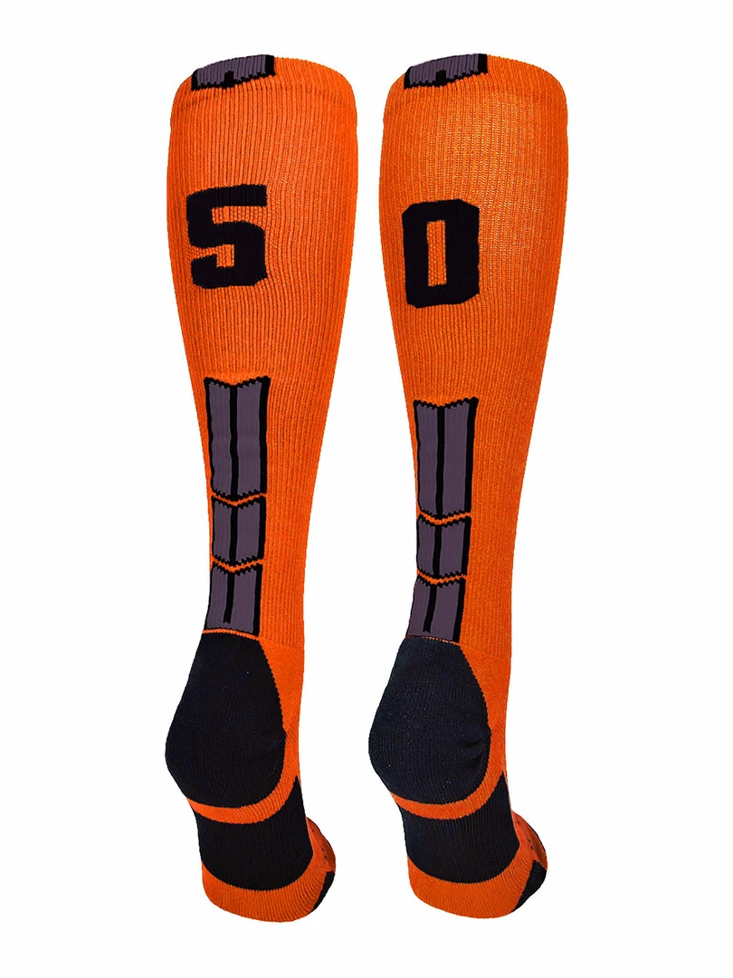 Deals โญ MadSportsStuff ๐ฅ Softball ๐งฆ Socks Orange And Black Player ID Custom Number Over The Calf ๐งฆ Socks For ๐ฅ Softball โพ Baseball Football Boys And ๐ง Girls ๐ 55 MadSportsStuff Softball Socks Orange And Black Player ID Custom Number Over The Calf Socks For Softball Baseball Football Boys And Girls