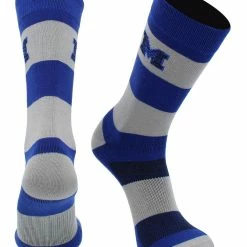 TCK All Schools Memphis Tigers Socks Game Day Striped Crew Socks