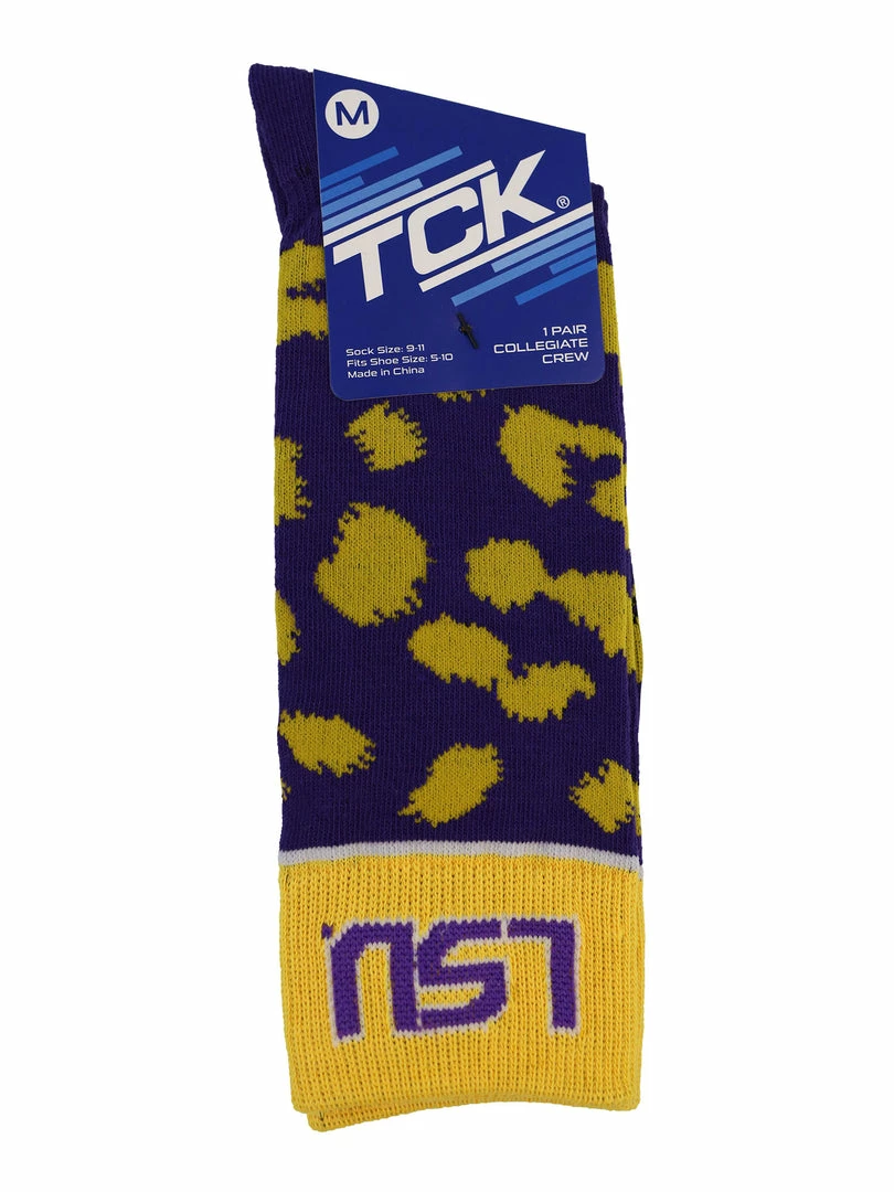 Coupon ๐ TCK LSU Tigers ๐งฆ Socks ๐ฉ Womens Savage Crew ๐งฆ Socks โค๏ธ 4 TCK LSU Tigers Socks Womens Savage Crew Socks