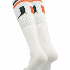 Best Sale ๐ฅ TCK Miami Hurricanes ๐งฆ Socks Throwback Tube ๐งฆ Socks ๐ 7 TCK Miami Hurricanes Socks Throwback Tube Socks