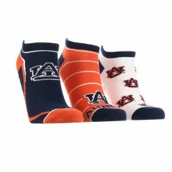 TCK Auburn Tigers No Show Socks Full Field 3 Pack