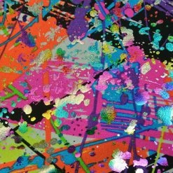 Discount ๐ MadSportsStuff Keyhole Style Paint Splatter Foil ๐ง Girls Gymnastics Leotard Leotards ๐ 8 MadSportsStuff Keyhole Style Paint Splatter Foil Girls Gymnastics Leotard Leotards