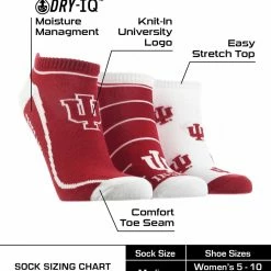 Cheap ๐คฉ TCK All Schools Indiana Hoosiers No Show ๐งฆ Socks Full Field 3 Pack ๐ 6 TCK All Schools Indiana Hoosiers No Show Socks Full Field 3 Pack