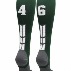 Hot Sale โ๏ธ MadSportsStuff Dark Green Player ID Custom Number Over The Calf ๐งฆ Socks For ๐ฅ Softball โพ Baseball Football Boys And ๐ง Girls ๐ 189 MadSportsStuff Dark Green Player ID Custom Number Over The Calf Socks For Softball Baseball Football Boys And Girls
