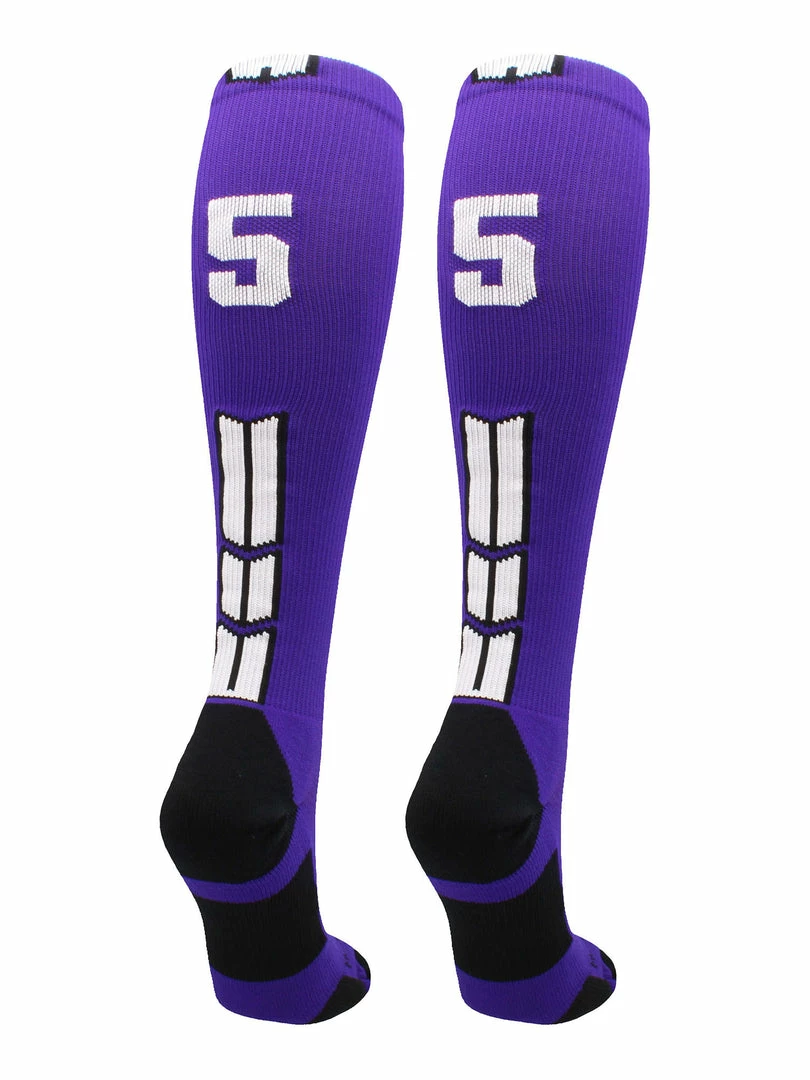 Discount ๐ MadSportsStuff Purple Player ID Custom Number Over The Calf ๐งฆ Socks For ๐ฅ Softball โพ Baseball Football Boys And ๐ง Girls ๐ฅ Softball ๐งฆ Socks ๐ 25 MadSportsStuff Purple Player ID Custom Number Over The Calf Socks For Softball Baseball Football Boys And Girls Softball Socks