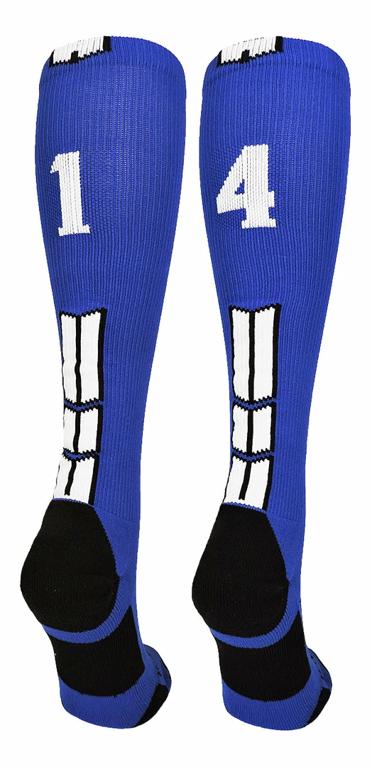 Wholesale ๐ MadSportsStuff โพ Baseball ๐งฆ Socks Royal Player ID Custom Number Over The Calf ๐งฆ Socks For ๐ฅ Softball โพ Baseball Football Boys And ๐ง Girls ๐ 65 MadSportsStuff Baseball Socks Royal Player ID Custom Number Over The Calf Socks For Softball Baseball Football Boys And Girls