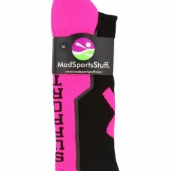 Buy 🤩 MadSportsStuff Pink Ribbon Breast Cancer Awareness Support Athletic Crew 🧦 Socks ⚾ Baseball 🧦 Socks ✔️ 10 MadSportsStuff Pink Ribbon Breast Cancer Awareness Support Athletic Crew Socks Baseball Socks