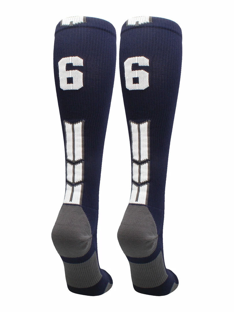 Best Sale ๐คฉ MadSportsStuff Navy Player ID Custom Number Over The Calf ๐งฆ Socks For ๐ฅ Softball โพ Baseball Football Boys And ๐ง Girls โจ 16 MadSportsStuff Navy Player ID Custom Number Over The Calf Socks For Softball Baseball Football Boys And Girls