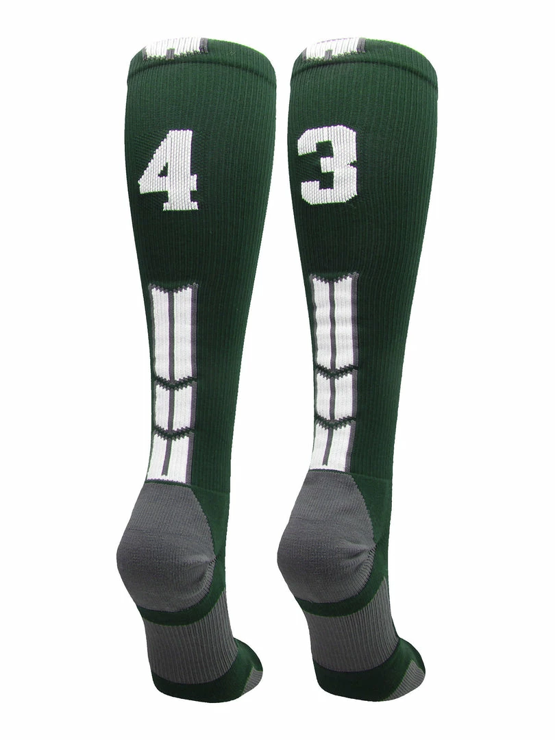 Best Pirce ๐ MadSportsStuff Dark Green Player ID Custom Number Over The Calf ๐งฆ Socks For ๐ฅ Softball โพ Baseball Football Boys And ๐ง Girls ๐ฅ Softball ๐งฆ Socks ๐คฉ 87 MadSportsStuff Dark Green Player ID Custom Number Over The Calf Socks For Softball Baseball Football Boys And Girls Softball Socks
