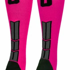 Best Sale ๐ MadSportsStuff โพ Baseball ๐งฆ Socks Neon Pink And Black Player ID Custom Number Over The Calf ๐งฆ Socks For ๐ฅ Softball โพ Baseball Football Boys And ๐ง Girls โจ 155 MadSportsStuff Baseball Socks Neon Pink And Black Player ID Custom Number Over The Calf Socks For Softball Baseball Football Boys And Girls