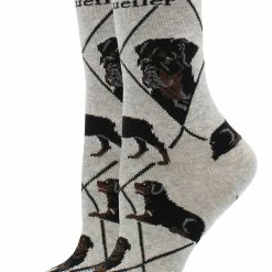 WHD Crazy Socks - Crew Rottweiler Socks For Women Gift For Dog Lovers