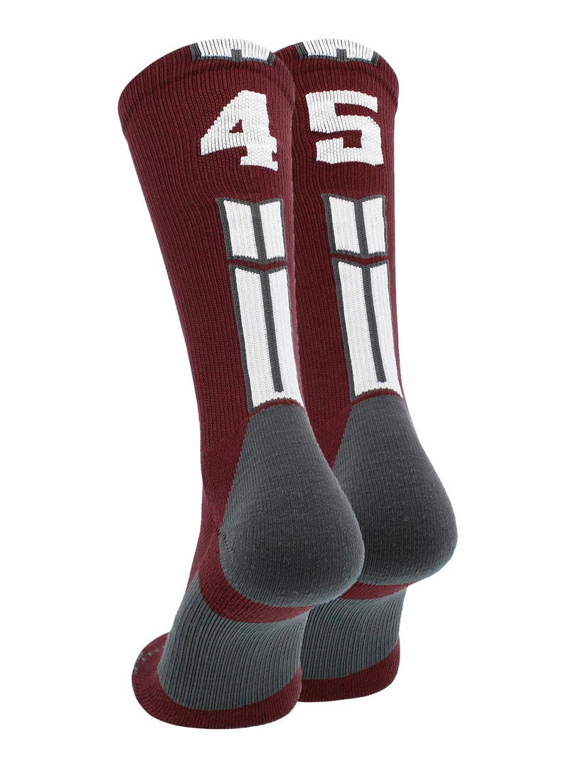 Cheap ๐ MadSportsStuff Maroon Player ID Custom Number Crew ๐งฆ Socks For ๐ Basketball Lacrosse Volleyball Boys And ๐ง Girls Volleyball ๐งฆ Socks ๐ฅ 84 MadSportsStuff Maroon Player ID Custom Number Crew Socks For Basketball Lacrosse Volleyball Boys And Girls Volleyball Socks