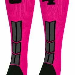 Discount ๐ฅ MadSportsStuff Neon Pink And Black Player ID Custom Number Over The Calf ๐งฆ Socks For ๐ฅ Softball โพ Baseball Football Boys And ๐ง Girls โพ Baseball ๐งฆ Socks ๐ 141 MadSportsStuff Neon Pink And Black Player ID Custom Number Over The Calf Socks For Softball Baseball Football Boys And Girls Baseball Socks