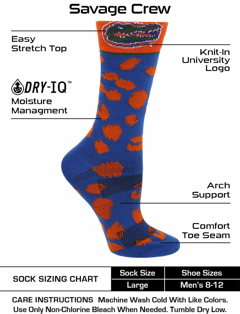 Flash Sale ๐ TCK All Schools Florida Gators ๐งฆ Socks ๐ฉ Womens Savage Crew ๐งฆ Socks ๐คฉ 3 TCK All Schools Florida Gators Socks Womens Savage Crew Socks