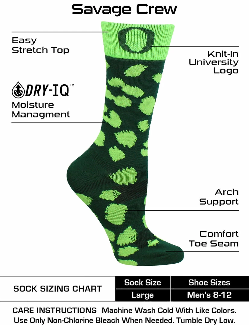 Wholesale ๐ TCK Oregon Ducks ๐งฆ Socks ๐ฉ Womens Savage Crew ๐งฆ Socks ๐คฉ 3 TCK Oregon Ducks Socks Womens Savage Crew Socks