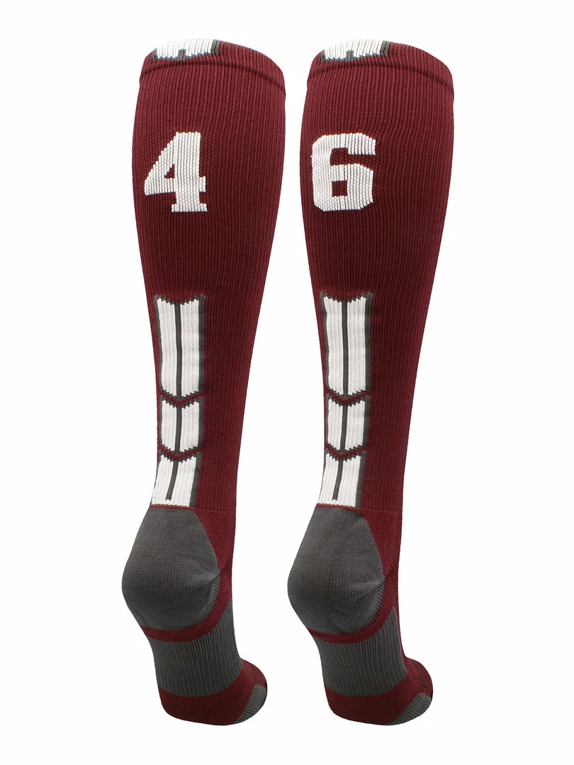 Best Sale ๐ MadSportsStuff Maroon Player ID Custom Number Over The Calf ๐งฆ Socks For ๐ฅ Softball โพ Baseball Football Boys And ๐ง Girls ๐ฅ Softball ๐งฆ Socks ๐ 83 MadSportsStuff Maroon Player ID Custom Number Over The Calf Socks For Softball Baseball Football Boys And Girls Softball Socks