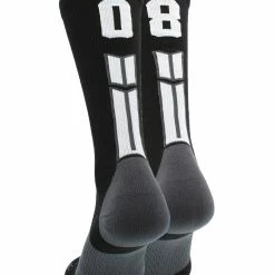 Buy โญ MadSportsStuff Black Player ID Custom Number Crew ๐งฆ Socks For ๐ Basketball Lacrosse Volleyball Boys And ๐ง Girls ๐ 174 MadSportsStuff Black Player ID Custom Number Crew Socks For Basketball Lacrosse Volleyball Boys And Girls