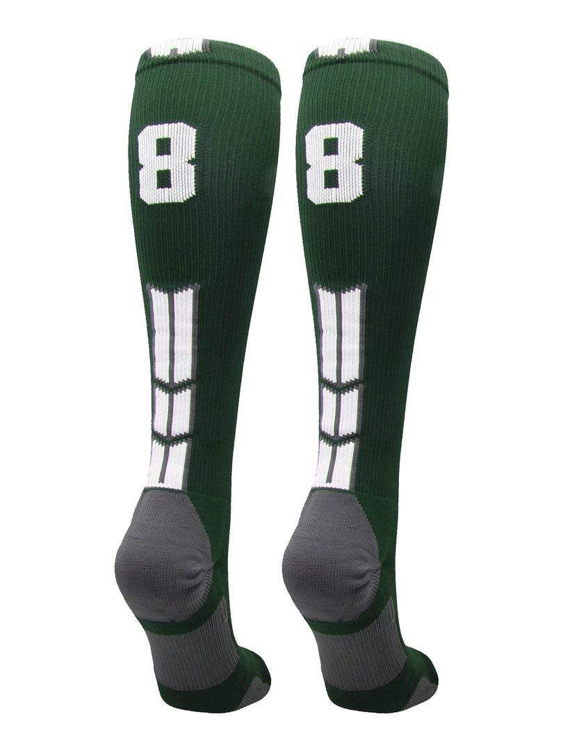 Best Pirce ๐ MadSportsStuff Dark Green Player ID Custom Number Over The Calf ๐งฆ Socks For ๐ฅ Softball โพ Baseball Football Boys And ๐ง Girls ๐ฅ Softball ๐งฆ Socks ๐คฉ 42 MadSportsStuff Dark Green Player ID Custom Number Over The Calf Socks For Softball Baseball Football Boys And Girls Softball Socks