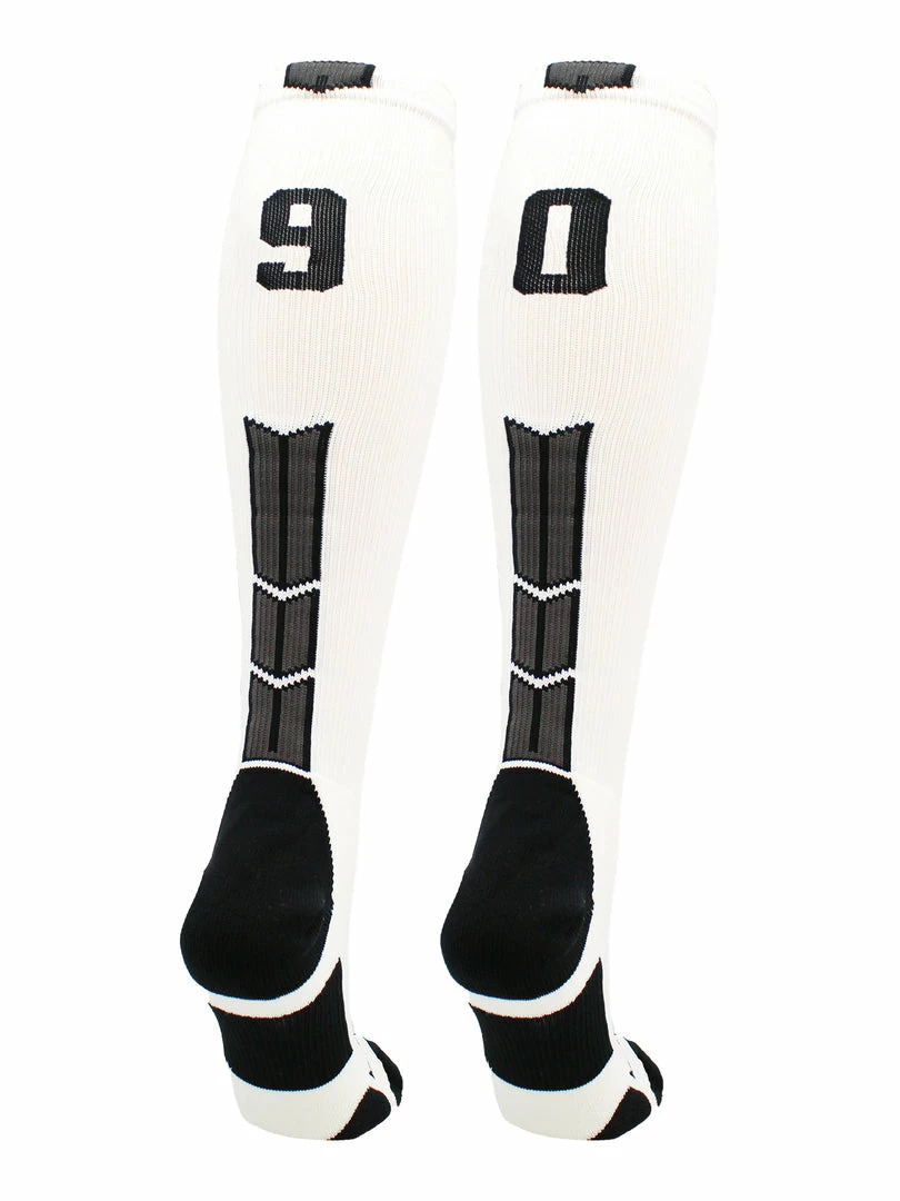 Flash Sale ๐ MadSportsStuff White Player ID Custom Number Over The Calf ๐งฆ Socks For ๐ฅ Softball โพ Baseball Football Boys And ๐ง Girls ๐ฅ Softball ๐งฆ Socks ๐ 39 MadSportsStuff White Player ID Custom Number Over The Calf Socks For Softball Baseball Football Boys And Girls Softball Socks