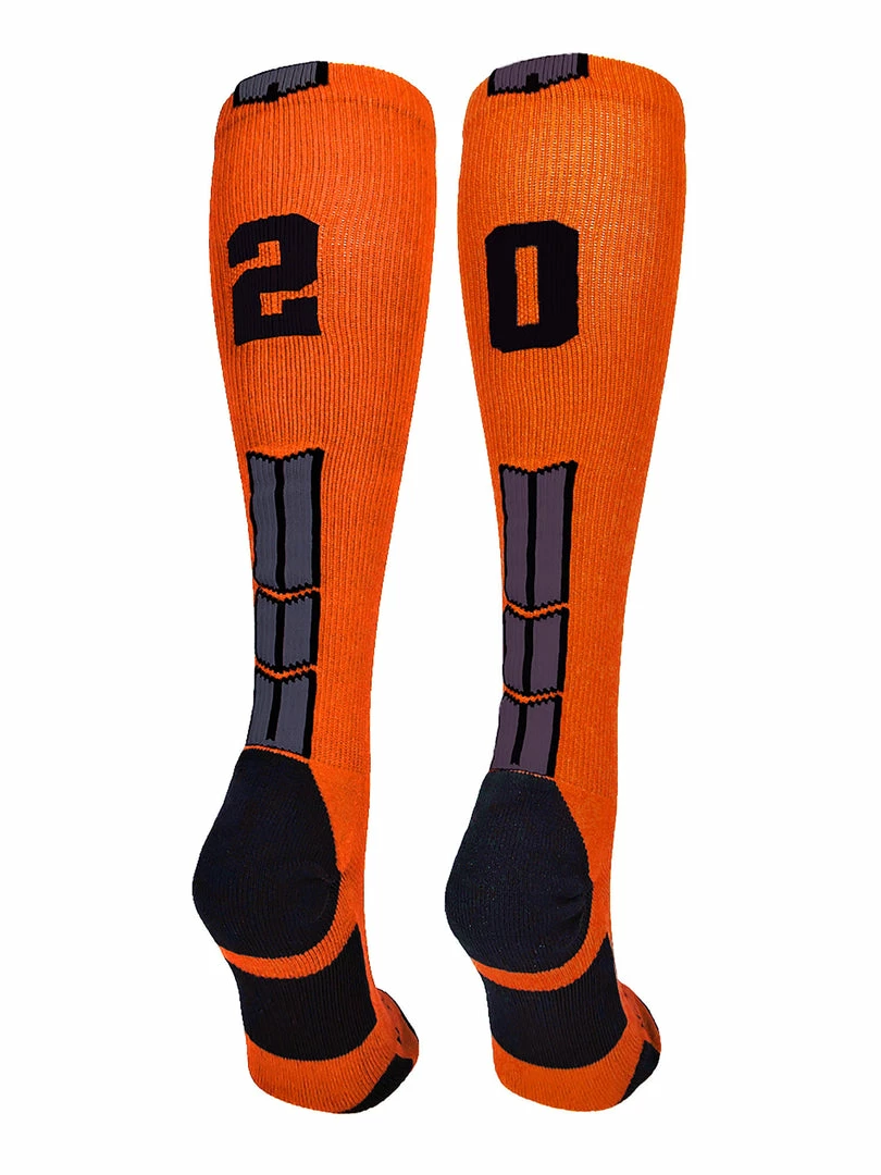 Best Sale ๐ MadSportsStuff ๐ฅ Softball ๐งฆ Socks Orange And Black Player ID Custom Number Over The Calf ๐งฆ Socks For ๐ฅ Softball โพ Baseball Football Boys And ๐ง Girls โญ 59 MadSportsStuff Softball Socks Orange And Black Player ID Custom Number Over The Calf Socks For Softball Baseball Football Boys And Girls