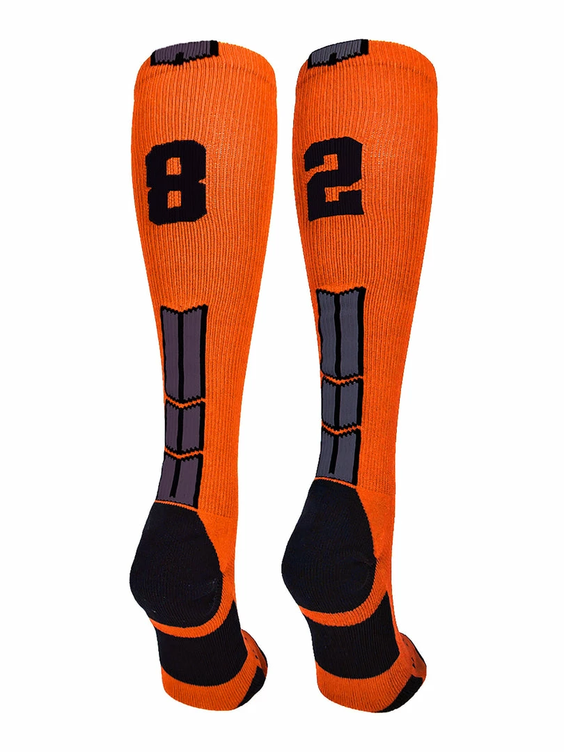 Deals โญ MadSportsStuff ๐ฅ Softball ๐งฆ Socks Orange And Black Player ID Custom Number Over The Calf ๐งฆ Socks For ๐ฅ Softball โพ Baseball Football Boys And ๐ง Girls ๐ 48 MadSportsStuff Softball Socks Orange And Black Player ID Custom Number Over The Calf Socks For Softball Baseball Football Boys And Girls