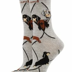 WHD Crazy Socks - Crew Dachshund Socks For Women Gift For Dog Lovers