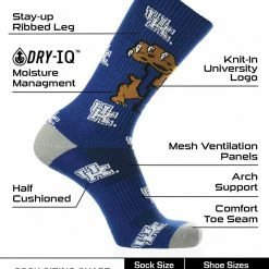 Wholesale ๐ TCK Kentucky Wildcats ๐งฆ Socks Crew Length Sock Mayhem All Schools ๐ฅฐ 6 TCK Kentucky Wildcats Socks Crew Length Sock Mayhem All Schools