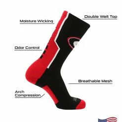 Best deal ๐ฅ TCK University Of Georgia Bulldogs ๐งฆ Socks Perimeter Crew ๐ 9 TCK University Of Georgia Bulldogs Socks Perimeter Crew